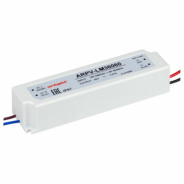 

Блок питания 36В 60Вт ARPV-LV36060-A (36V, 1.7A, 60W), 36В 60Вт ARPV-LV36060-A (36V, 1.7A, 60W)