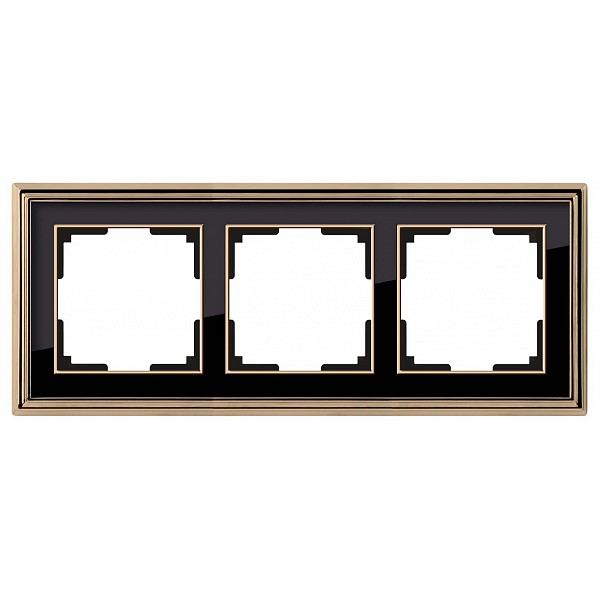 

Рамка на 3 поста WL17-Frame-03 a037674, Белый;золото, WL17-Frame-03 a037674