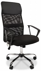 Кресло 610, черный, текстиль, ткань-сетка, экокожа