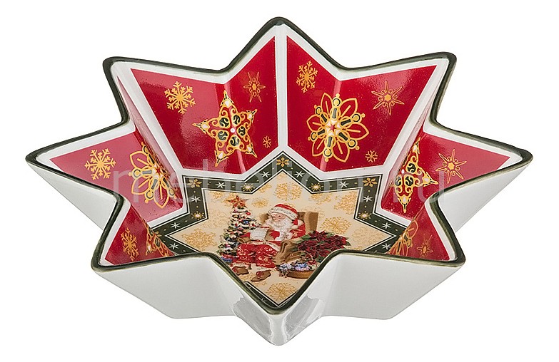 

Салатник (17 см) Christmas collection 586-132, Белый;бежевый;зеленый;красный