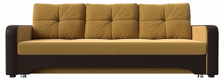 Прямой диван Ник-3 еврокнижка, микровельвет, экокожа