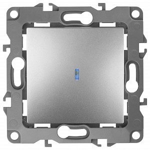 Выключатель одноклавишный с подсветкой без рамки Эра 12 12-1102-03 Выключатель одноклавишный с подсветкой без рамки Эра 12 12-1102-03
