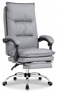 Кресло офисное Fantom, серый, экокожа