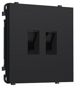 Розетка двойная Ethernet RJ-45 и со шторками, без рамки MS MS992110