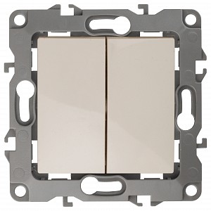 Переключатель перекрестный двухклавишный без рамки Эра 12 12-1112-02