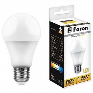 Лампа светодиодная [LED] Feron E27 15W 2700K