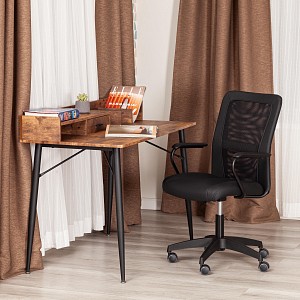 Компьютерное кресло Staff, черный, ткань, экокожа