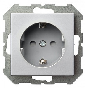 Розетка с заземлением и со шторкой, без рамки EPSILON 28-1753