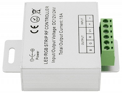 Контроллер-регулятор цвета RGB с пультом ДУ RF RGB RF-RGB-S-18A-WH1