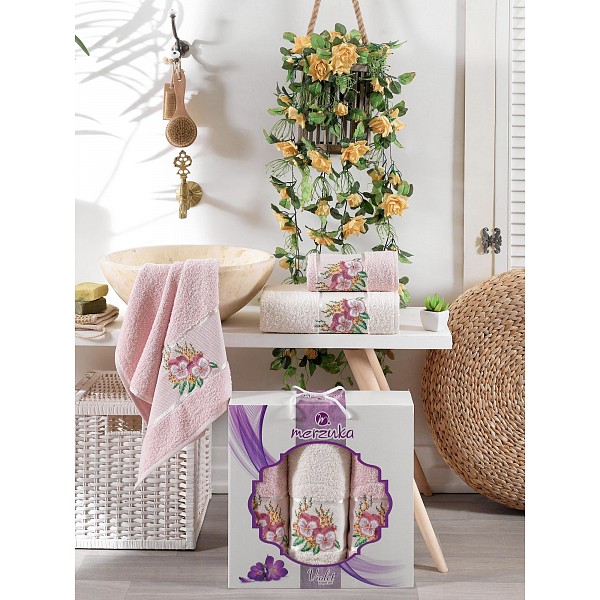 

Набор полотенец для ванной Violet, Розовый, Violet