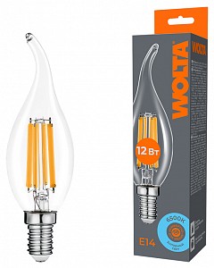 Лампа светодиодная [LED] Wolta E14 12W 6500K