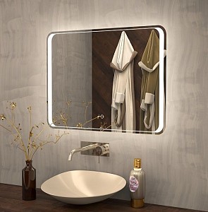 Зеркало настенное с подсветкой (90x80 см) Elegant AM-Ele-900-800-DS-F