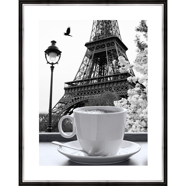 фото Картина (40х50 см) Париж и чашка кофе BE-103-298 Ekoramka