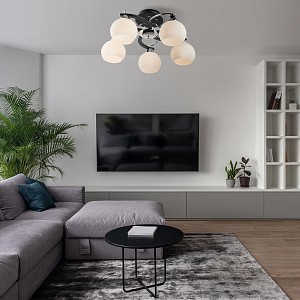 Люстра потолочная Eurosvet Larion 9654/5 хром/венге (Китай)