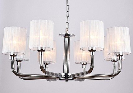 Подвесная люстра ILLUMICO  IL1256-8PPA-29 CR Romei (Китай) Подвесная люстра ILLUMICO  IL1256-8PPA-29 CR Romei (Китай)