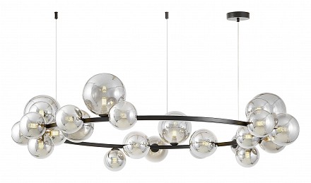 Подвесная люстра MERIDO LDP 7033-24 BK+GY