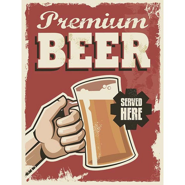 фото Картина (30х40 см) Premium beer ME-105-320 Ekoramka