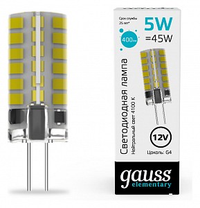 Лампа светодиодная [LED] Gauss G4 5W 4100K