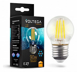 Лампа светодиодная [LED] Voltega E27 7W 2800K