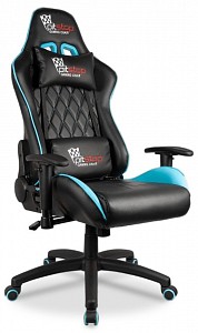 Геймерское кресло BX-3803, синий, черный, кожа искусственная