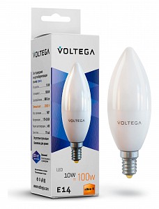 Лампа светодиодная [LED] Voltega E14 10W 2800K