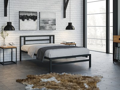 Кровать Титан 120  серый  