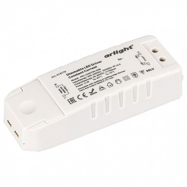 фото Блок питания 20-30В 21Вт ARJ-LK30700-DIM (21W, 700mA, PFC, Triac) Arlight