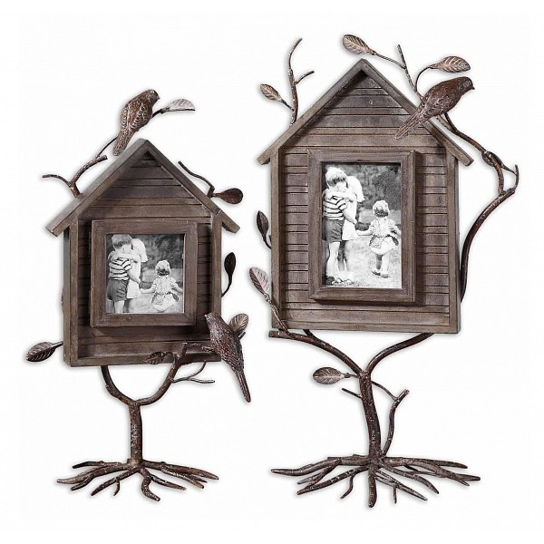 фото Набор 2 фоторамок настольных bird house 18528 uttermost