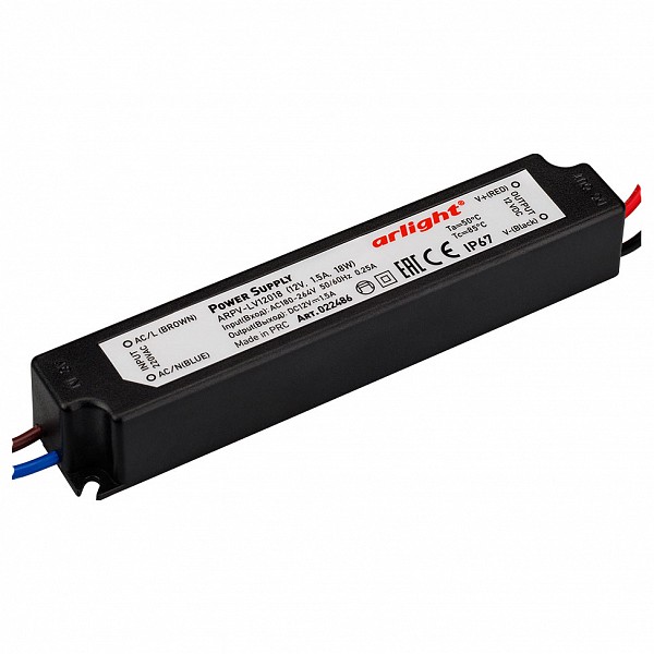 

Блок питания 12В 18Вт ARPV-LV12018 (12V, 1.5A, 18W), 12В 18Вт ARPV-LV12018 (12V, 1.5A, 18W)