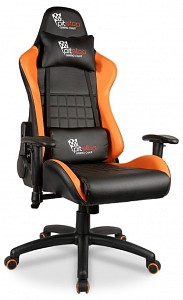 Геймерское кресло BX-3827, оранжевый, черный, кожа искусственная
