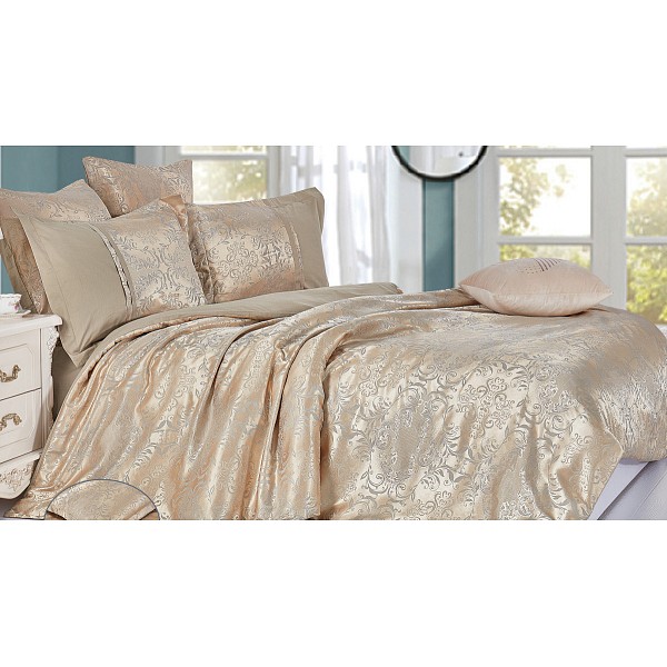 

Комплект семейный Satin jacquard, Бежевый, Satin jacquard