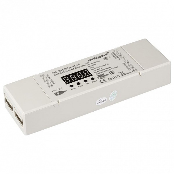 

Декодер DMX SR-2108FA-4CH (12-36V, 240-720W, 4CH), SR-2108FA-4CH (12-36V, 240-720W, 4CH)