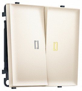 Выключатель двухклавишный с подсветкой без рамки MS MS244010
