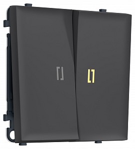 Выключатель двухклавишный с подсветкой без рамки MS MS904010