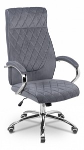 Кресло офисное Monte, серый, велюр