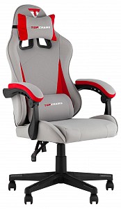 Игровое кресло TopChairs Phantom, серо-красный, ткань