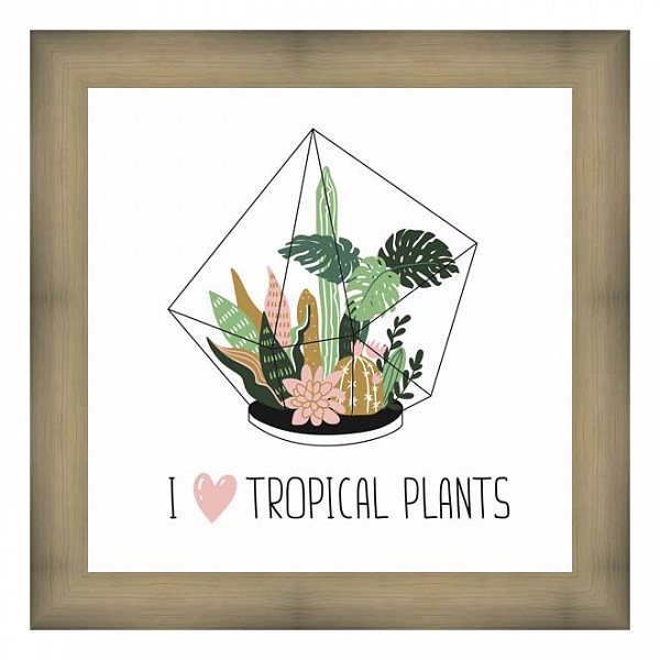 

Картина (38х38 см) Tropical plants BE-103-137, Бежевый;белый;зеленый, (38х38 см) Tropical plants BE-103-137