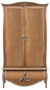 Шкаф 2-х дверный Трио (коньяк, серебряный) 