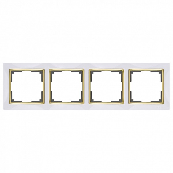 

Рамка на 4 поста Snabb WL03-Frame-04-white-GD, Snabb WL03-Frame-04-white-GD