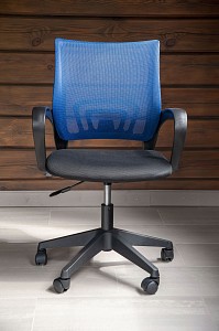 Кресло офисное CH-695NLT, синий, черный, текстиль, ткань-сетка