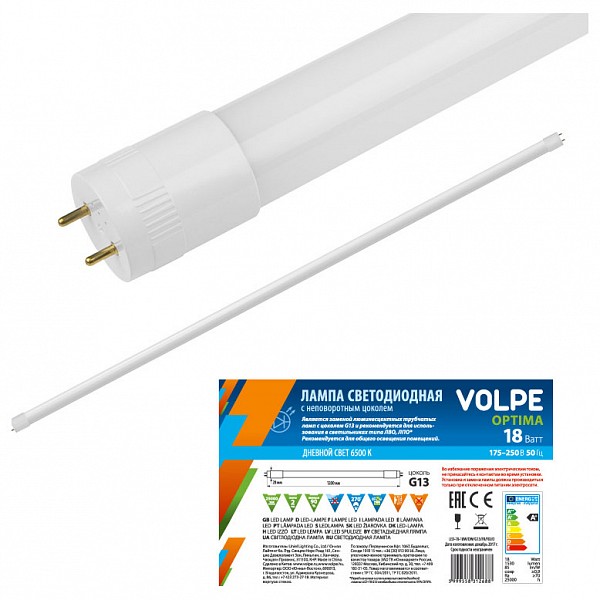 

Лампа светодиодная Optima G13 175-250В 18Вт 6500K LED-T8-18W/DW/G13/FR/FIX/O рукав, Optima G13 175-250В 18Вт 6500K LED-T8-18W/DW/G13/FR/FIX/O рукав