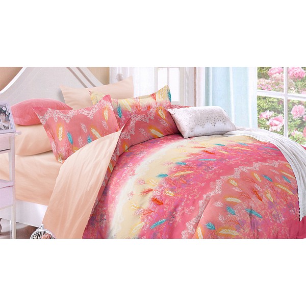

Комплект евростандарт Ombre Armelle, Розовый, Ombre Armelle