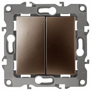 Переключатель перекрестный двухклавишный без рамки Эра 12 12-1112-13 Переключатель перекрестный двухклавишный без рамки Эра 12 12-1112-13