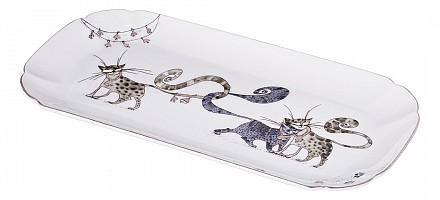 Блюдо декоративное (28х14.5 см) Котики 264-869
