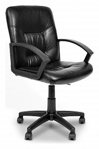 Кресло офисное Chairman 651, черный, экокожа