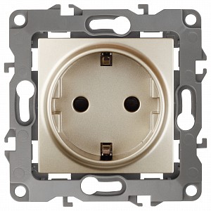 Розетка с заземлением, без рамки Эра 12 12-2001-04 Розетка с заземлением, без рамки Эра 12 12-2001-04