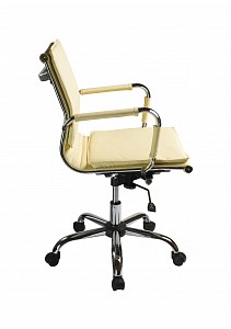 Кресло офисное CH-993-low, слоновая кость, кожа искусственная