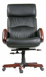 Кресло для руководителя Chairman 417 черный/орех темный, черный