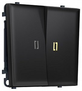 Выключатель двухклавишный с подсветкой без рамки MS MS804010