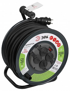 Удлинитель с выключателем  RMx-4es-3x2.5-50m-IP44(KG)